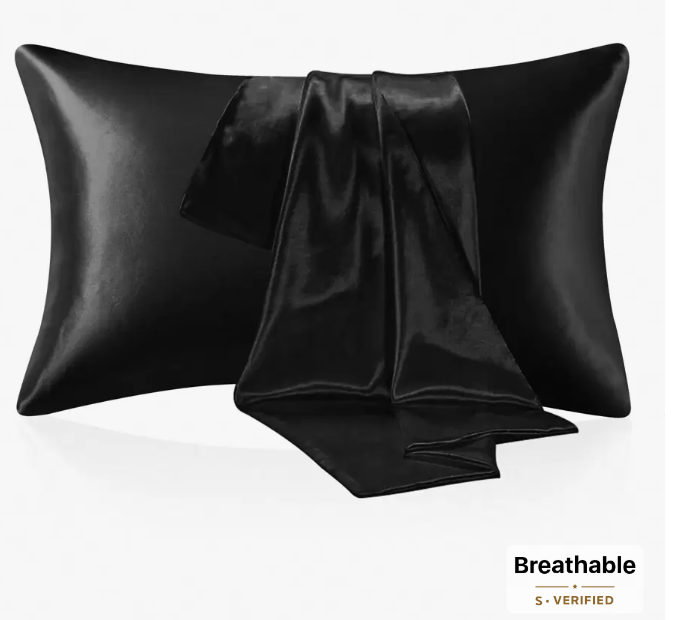 Black Satin Pillowcase