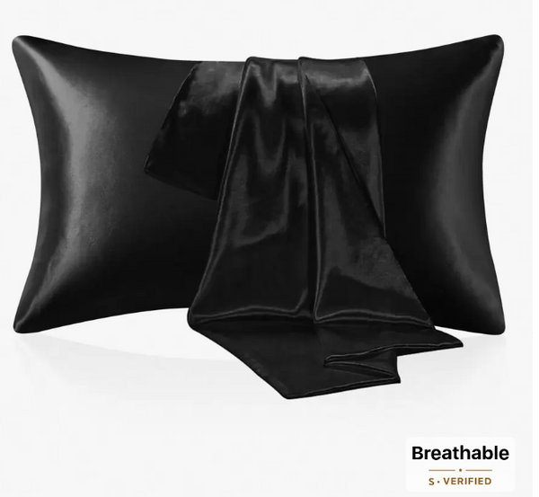 Black Satin Pillowcase